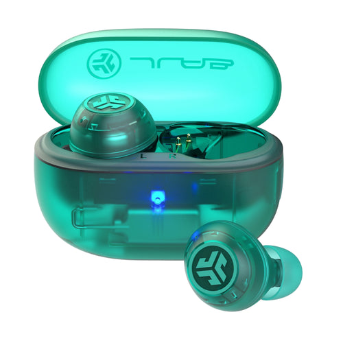 GO Pop ANC Bluetooth Earbuds, Charging Case, Transparent Purple