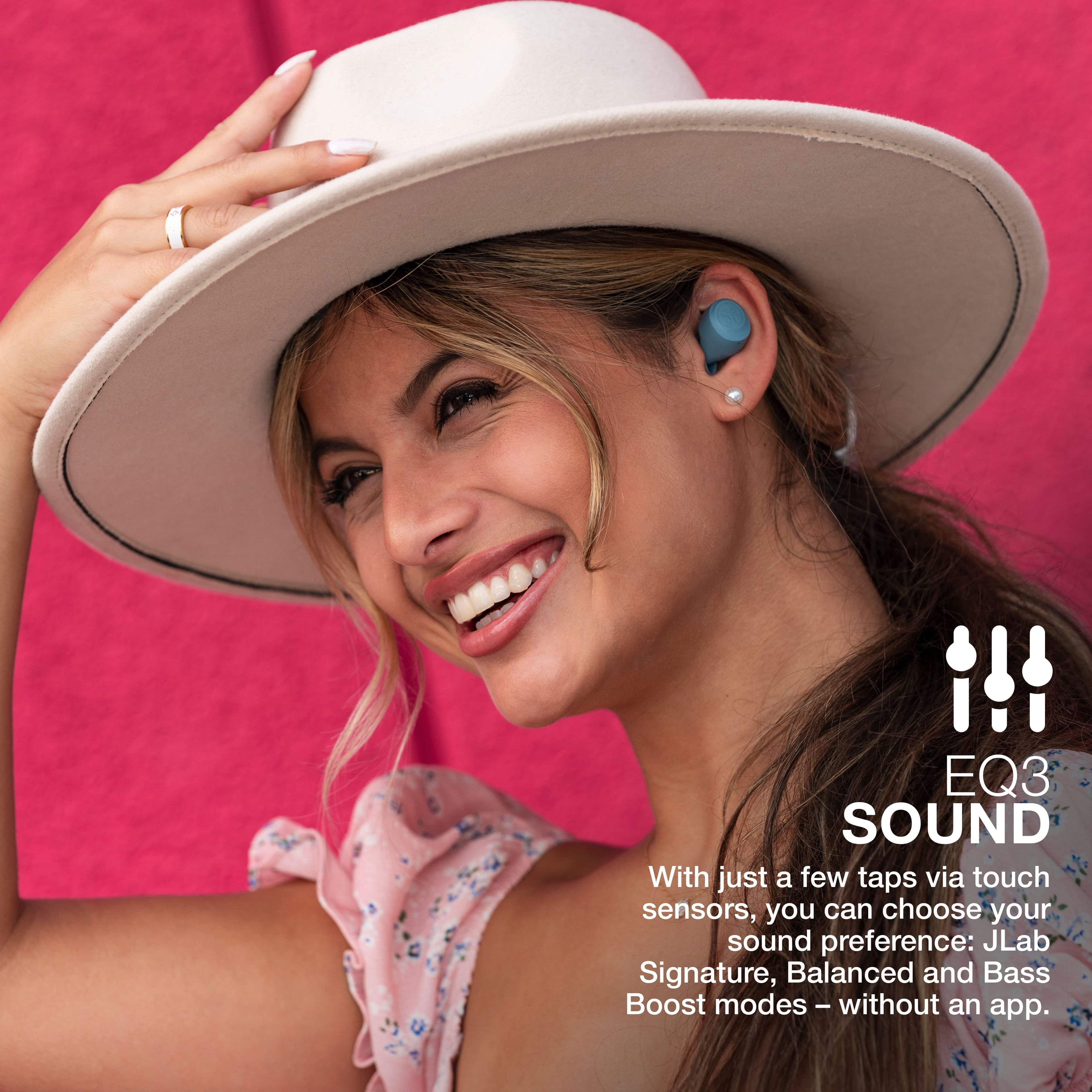 JLab GO AIR POP TRUE WIRELESS BLUETOOTH EARBUDS WITH 35+ HOURS PLAYTIME CUSTOMIZABLE EQ FAST CHARGING INTEGRATED CABLE TOUCH CONTROLS